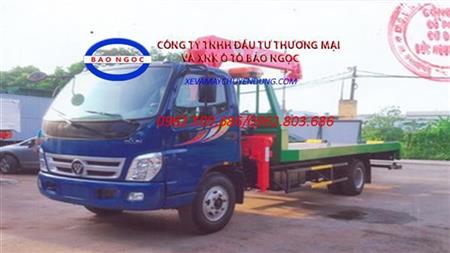 Xe cứu hộ giao thông thaco ollin 700C gắn cẩu unic 345 cẩu kéo sàn trượt